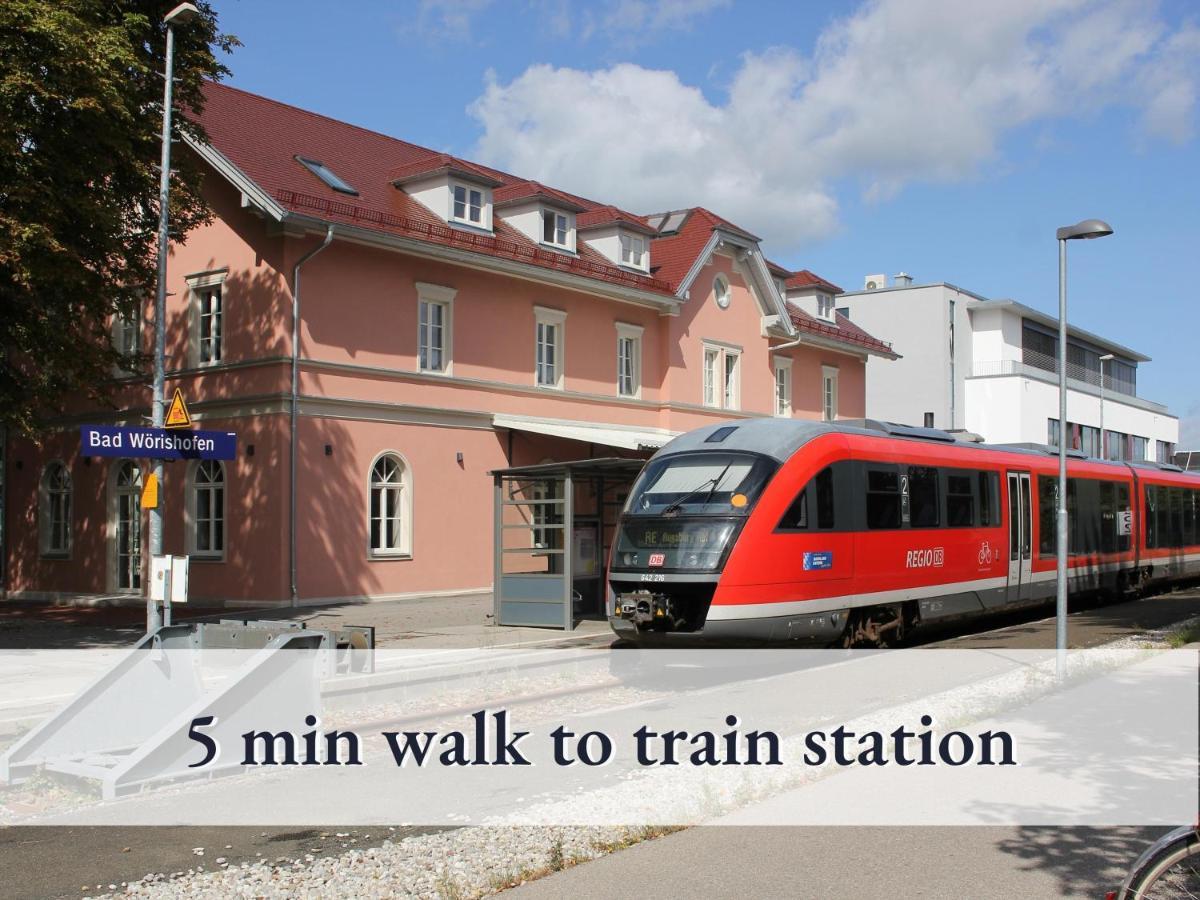 Sehr Gemuetliche Ferienwohnung In Bester Lage Mit Grossem Sonnenbalkon L Innenstadtnaehe L 1 Minute Zum Bahnhof L Kueche L Tv L Free-Wlan L Willkommen Im Hallo!-Apartment 8 Bad Wörishofen Eksteriør bilde